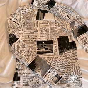 WDIRARA Women’s long-sleeved cropped mock turtleneck. Size: S. NWT